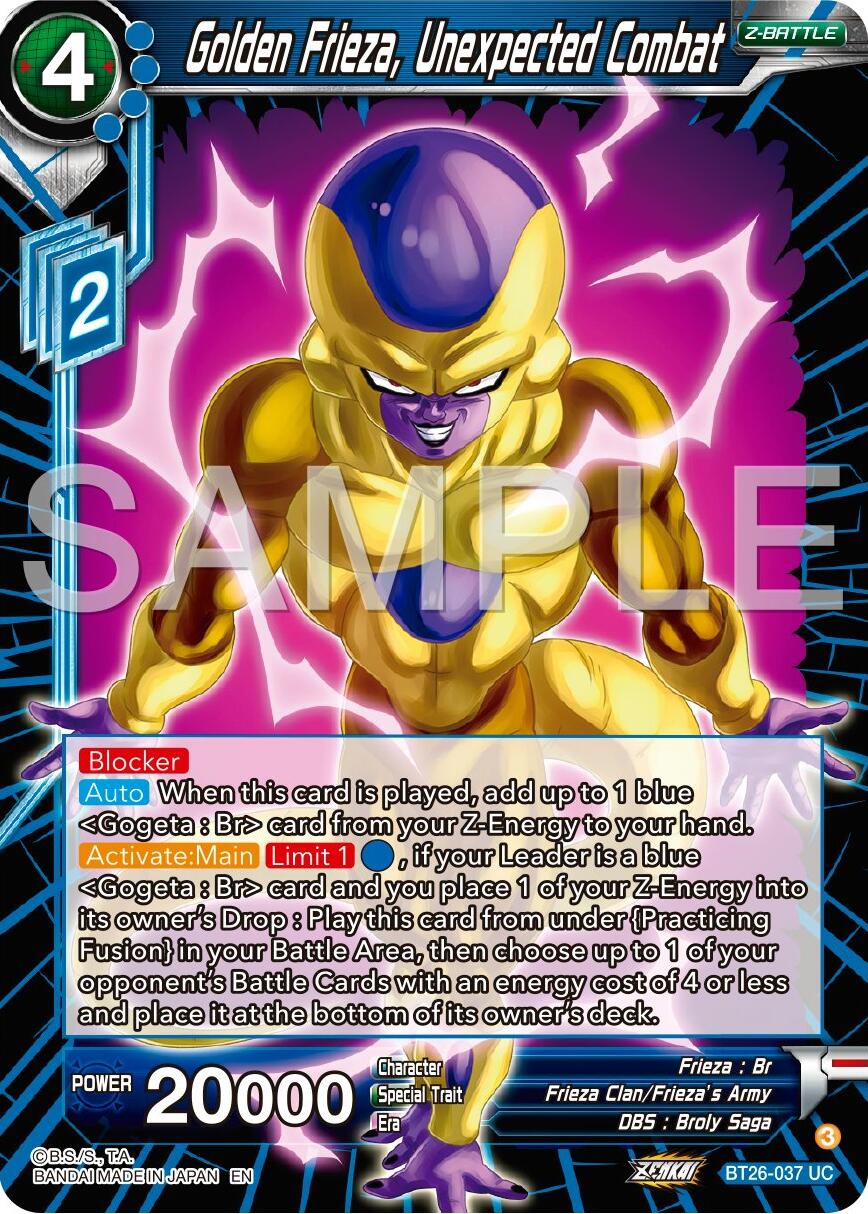 Golden Frieza, Unexpected Combat (BT26-037) [Ultimate Advent] | Dragon's Lair Comics and Fantasy Houston TX