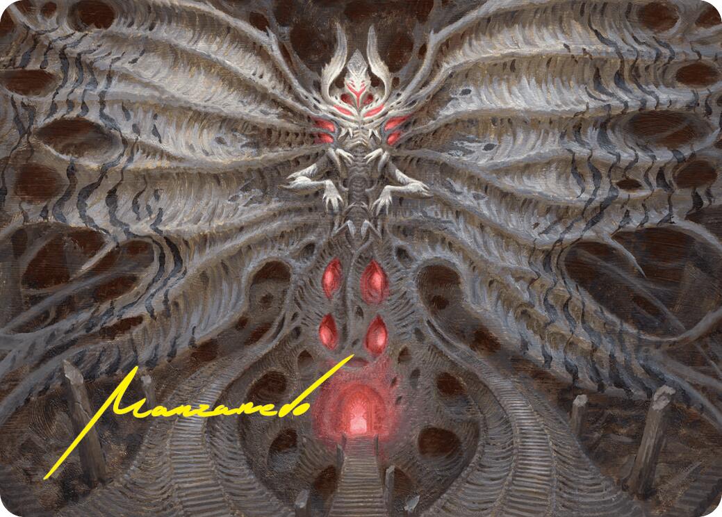 Valgavoth, Terror Eater Art Card (Gold-Stamped Signature) [Duskmourn: House of Horror Art Series] | Dragon's Lair Comics and Fantasy Houston TX
