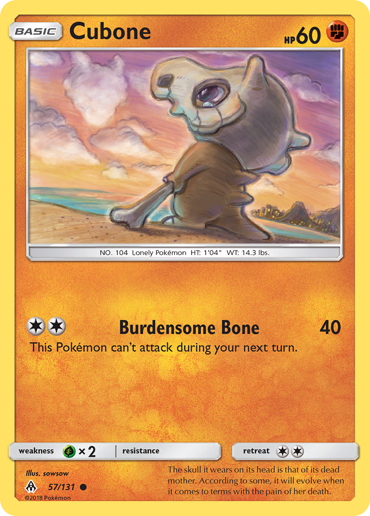 Cubone (57/131) (General Mills Promo) [Sun & Moon: Forbidden Light] | Odin's Place