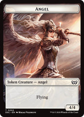Angel // Treasure Double-Sided Token [Duskmourn: House of Horror Commander Tokens] | Dragon's Lair Comics and Fantasy Houston TX