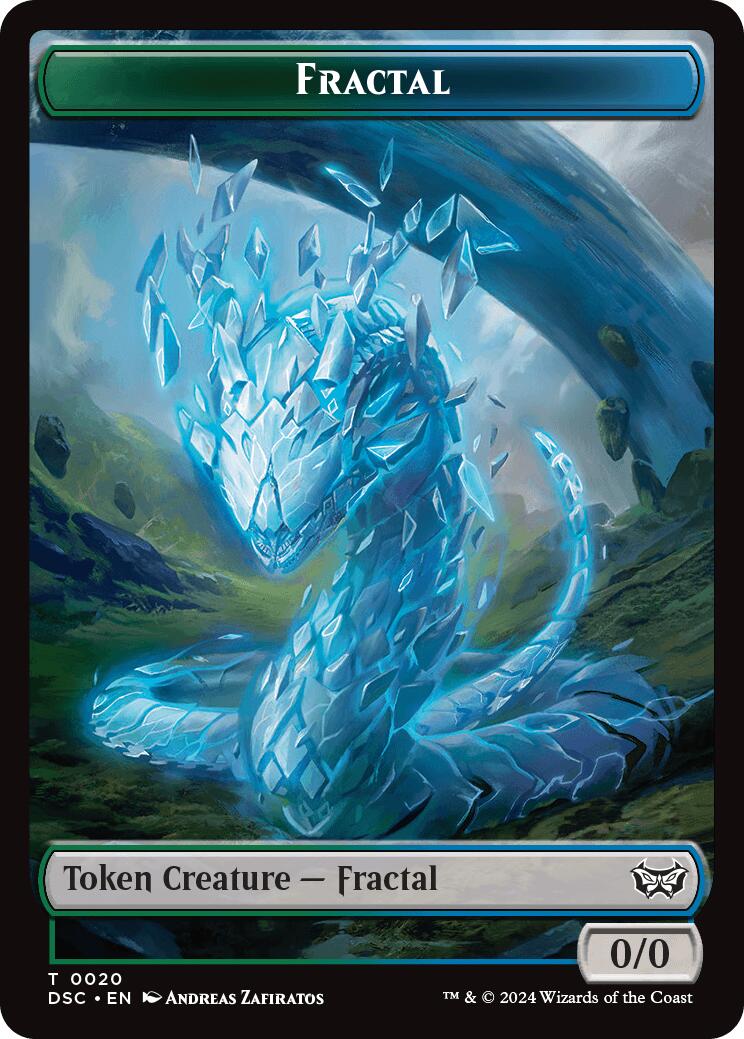 Fractal // Scarecrow Double-Sided Token [Duskmourn: House of Horror Commander Tokens] | Dragon's Lair Comics and Fantasy Houston TX