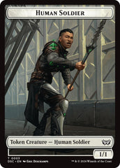 Human Soldier // Scarecrow Double-Sided Token [Duskmourn: House of Horror Commander Tokens] | Dragon's Lair Comics and Fantasy Houston TX