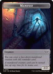 Phyrexian Beast //Manifest Double-Sided Token [Duskmourn: House of Horror Commander Tokens] | Dragon's Lair Comics and Fantasy Houston TX