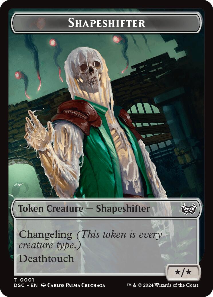 Shapeshifter // Insect (0022) Double-Sided Token [Duskmourn: House of Horror Commander Tokens] | Dragon's Lair Comics and Fantasy Houston TX