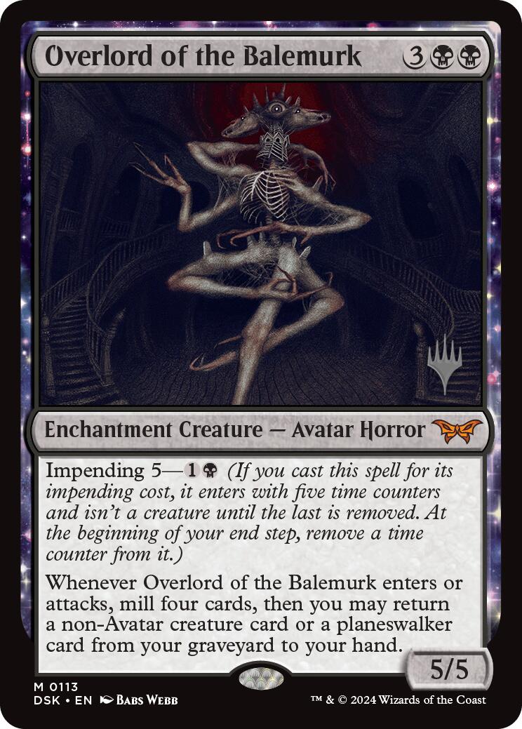 Overlord of the Balemurk (Promo Pack) [Duskmourn: House of Horror Promos] | Dragon's Lair Comics and Fantasy Houston TX