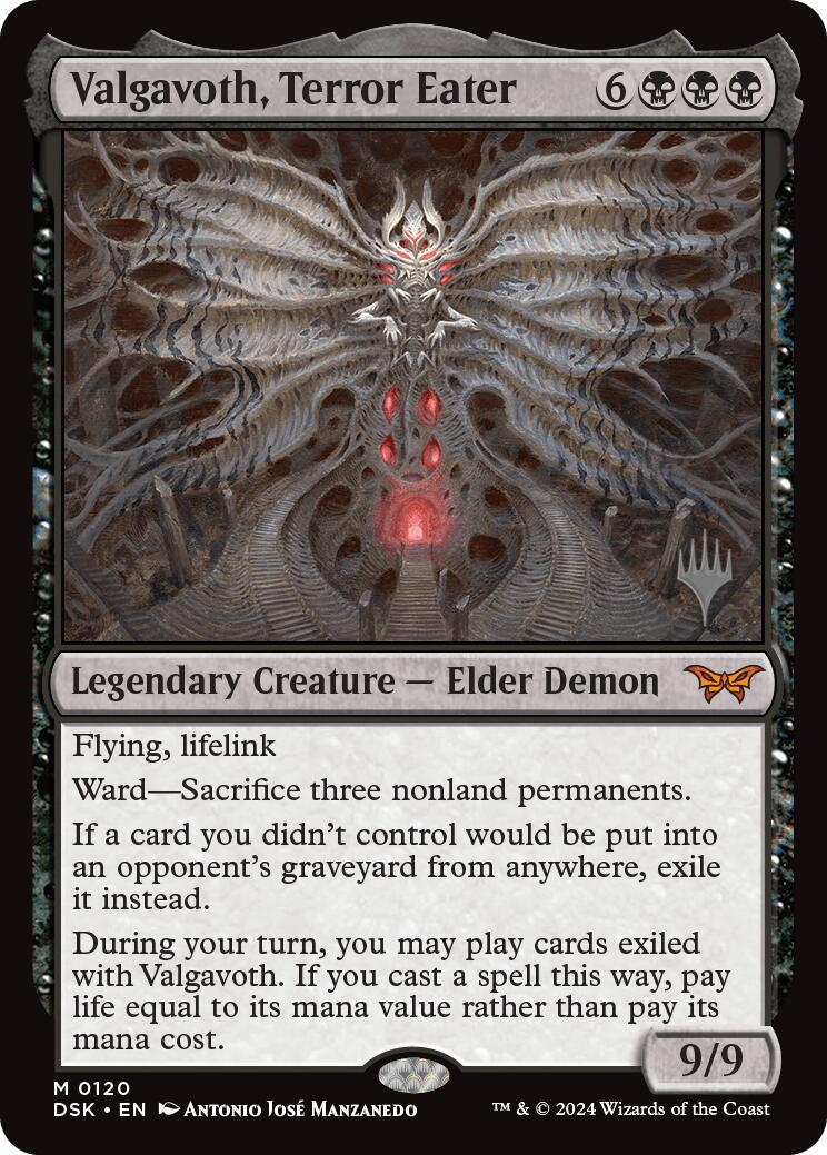 Valgavoth, Terror Eater (Promo Pack) [Duskmourn: House of Horror Promos] | Dragon's Lair Comics and Fantasy Houston TX