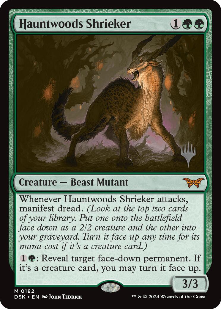 Hauntwoods Shrieker (Promo Pack) [Duskmourn: House of Horror Promos] | Dragon's Lair Comics and Fantasy Houston TX