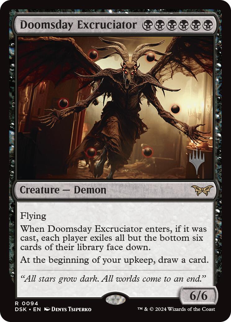 Doomsday Excruciator (Promo Pack) [Duskmourn: House of Horror Promos] | Dragon's Lair Comics and Fantasy Houston TX