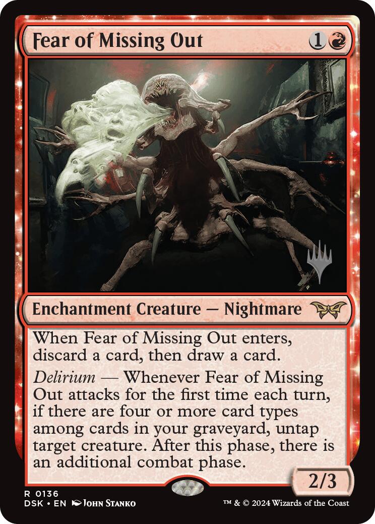 Fear of Missing Out (Promo Pack) [Duskmourn: House of Horror Promos] | Dragon's Lair Comics and Fantasy Houston TX