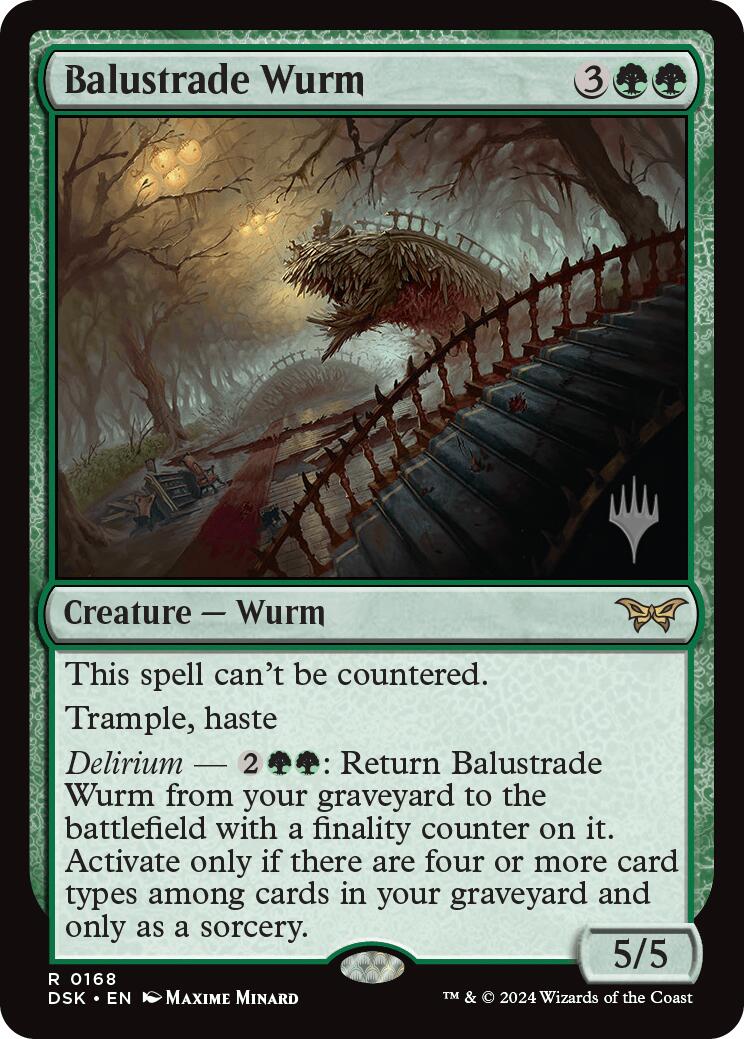 Balustrade Wurm (Promo Pack) [Duskmourn: House of Horror Promos] | Dragon's Lair Comics and Fantasy Houston TX