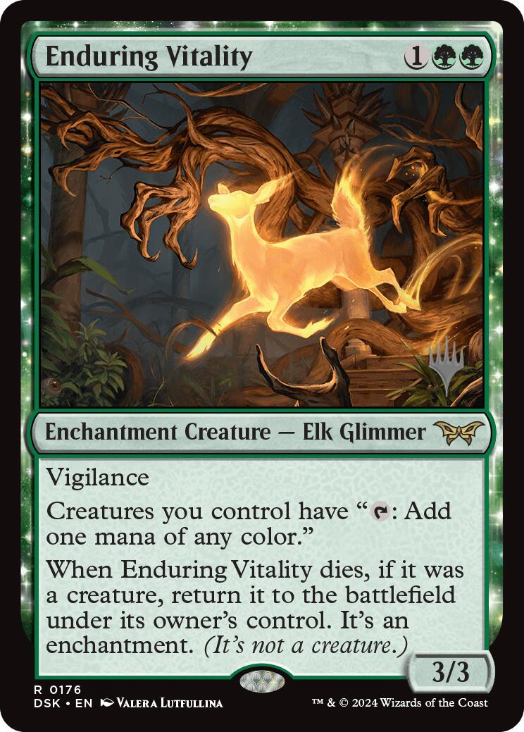 Enduring Vitality (Promo Pack) [Duskmourn: House of Horror Promos] | Dragon's Lair Comics and Fantasy Houston TX