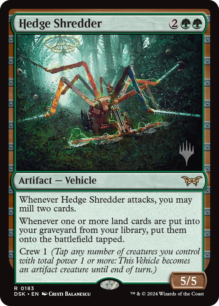 Hedge Shredder (Promo Pack) [Duskmourn: House of Horror Promos] | Dragon's Lair Comics and Fantasy Houston TX