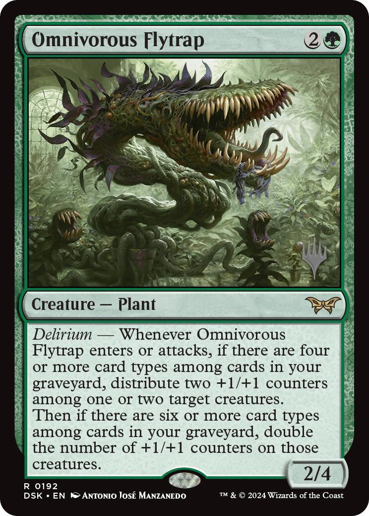 Omnivorous Flytrap (Promo Pack) [Duskmourn: House of Horror Promos] | Dragon's Lair Comics and Fantasy Houston TX