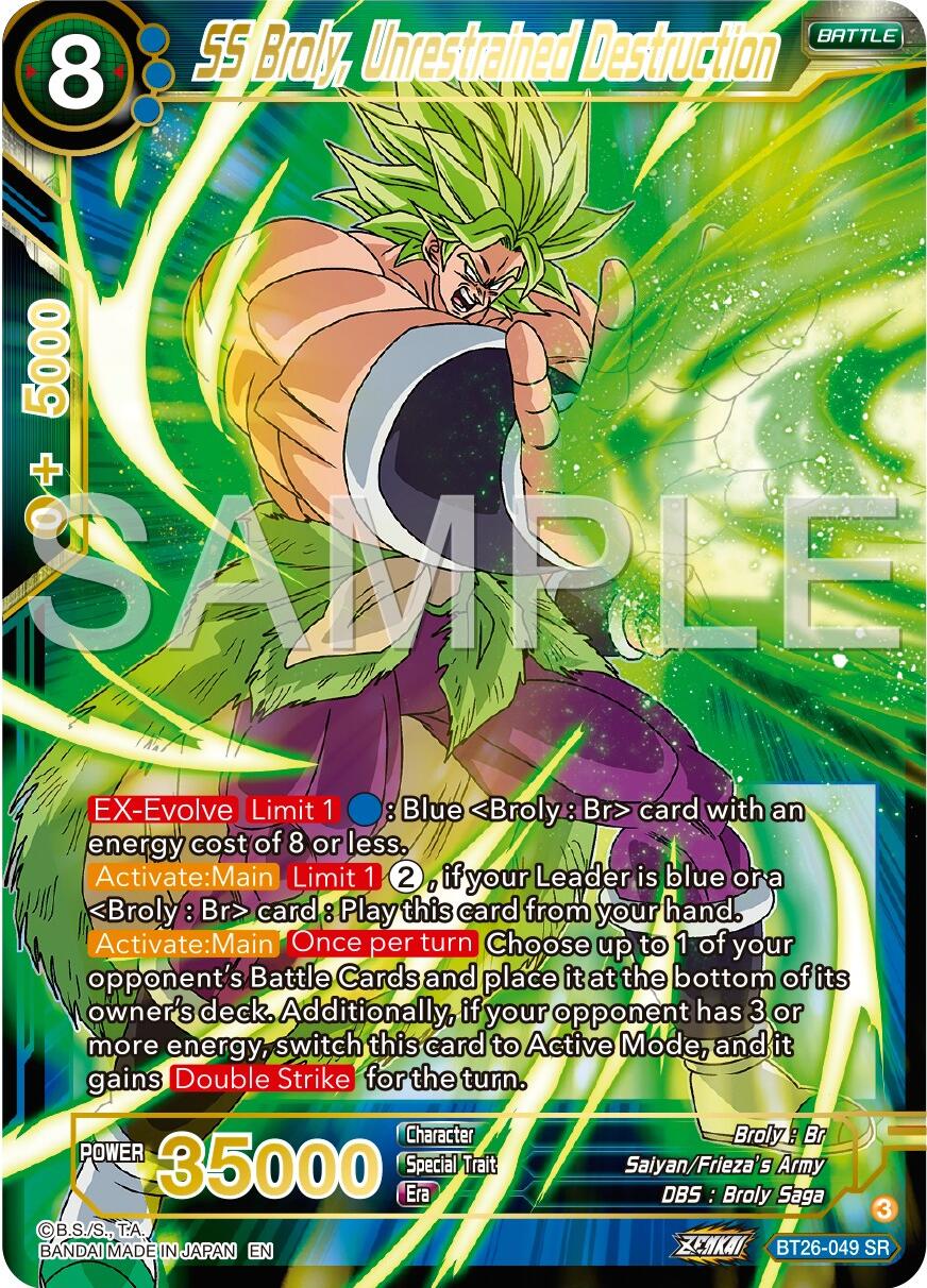 SS Broly, Unrestrained Destruction (BT26-049) [Ultimate Advent] | Dragon's Lair Comics and Fantasy Houston TX