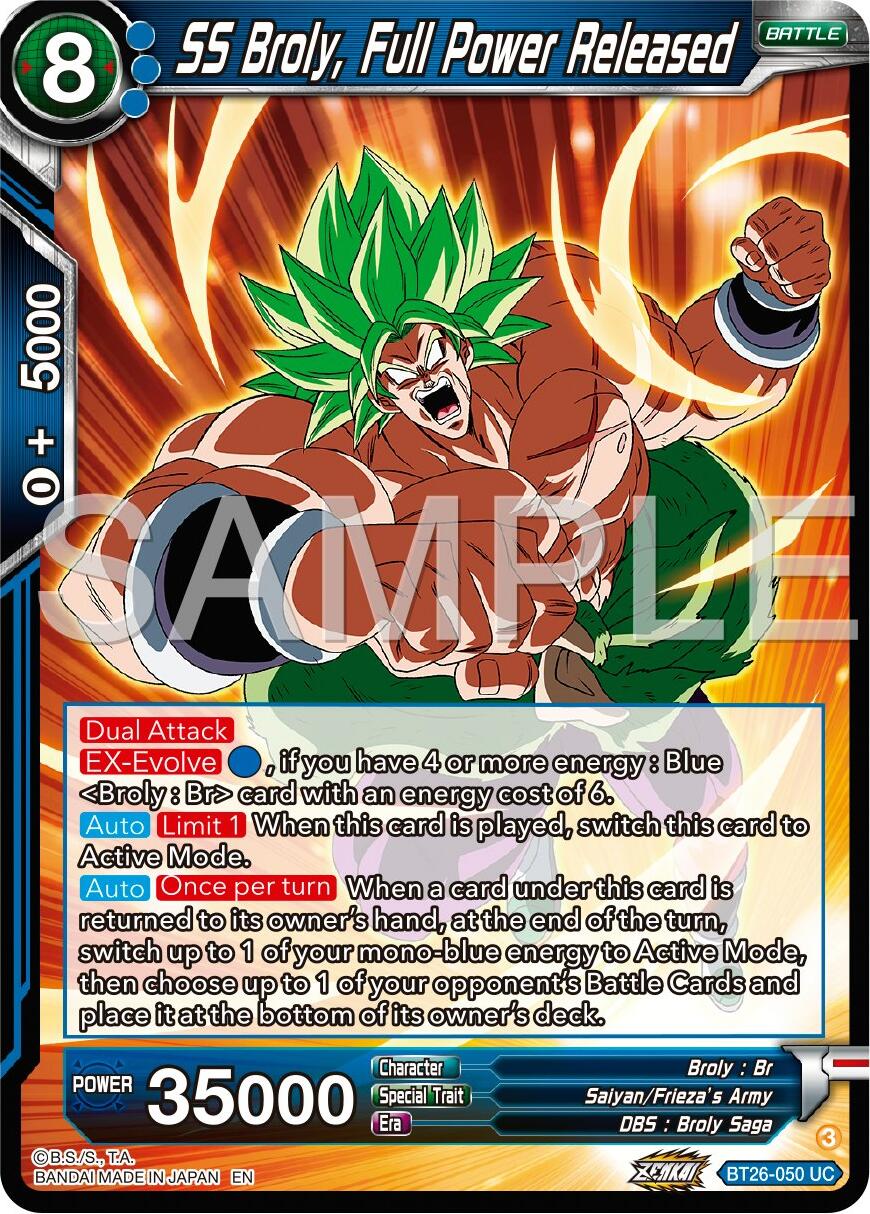 SS Broly, Full Power Released (BT26-050) [Ultimate Advent] | Dragon's Lair Comics and Fantasy Houston TX