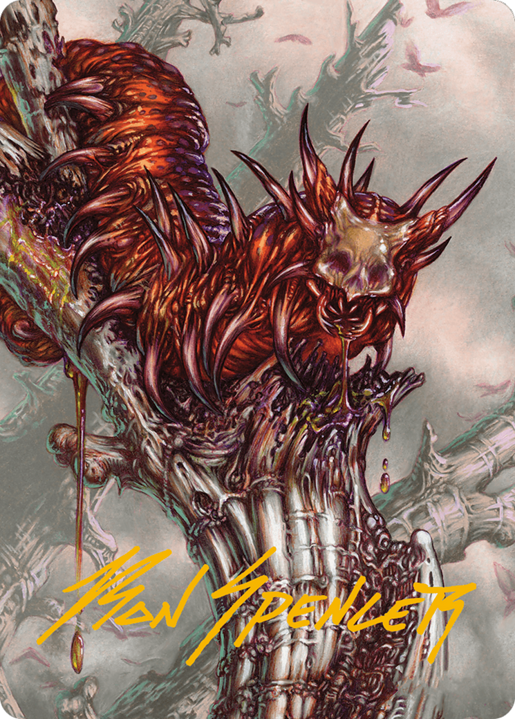 Grist, Voracious Larva Art Card (Gold-Stamped Signature) [Modern Horizons 3 Art Series] | Dragon's Lair Comics and Fantasy Houston TX