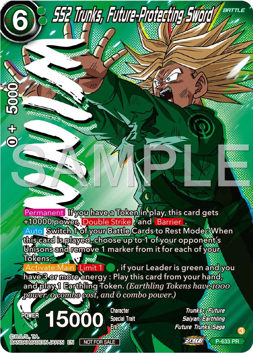 SS2 Trunks, Future-Protecting Sword (Zenkai Series Tournament Pack Vol.9) (Winner) (P-633) [Promotion Cards] | Dragon's Lair Comics and Fantasy Houston TX
