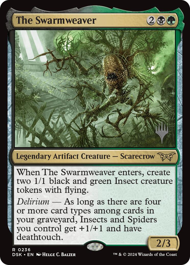 The Swarmweaver (0236) (Promo Pack) [Duskmourn: House of Horror Promos] | Dragon's Lair Comics and Fantasy Houston TX