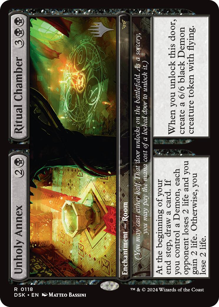 Unholy Annex // Ritual Chamber (Promo Pack) [Duskmourn: House of Horror Promos] | Dragon's Lair Comics and Fantasy Houston TX