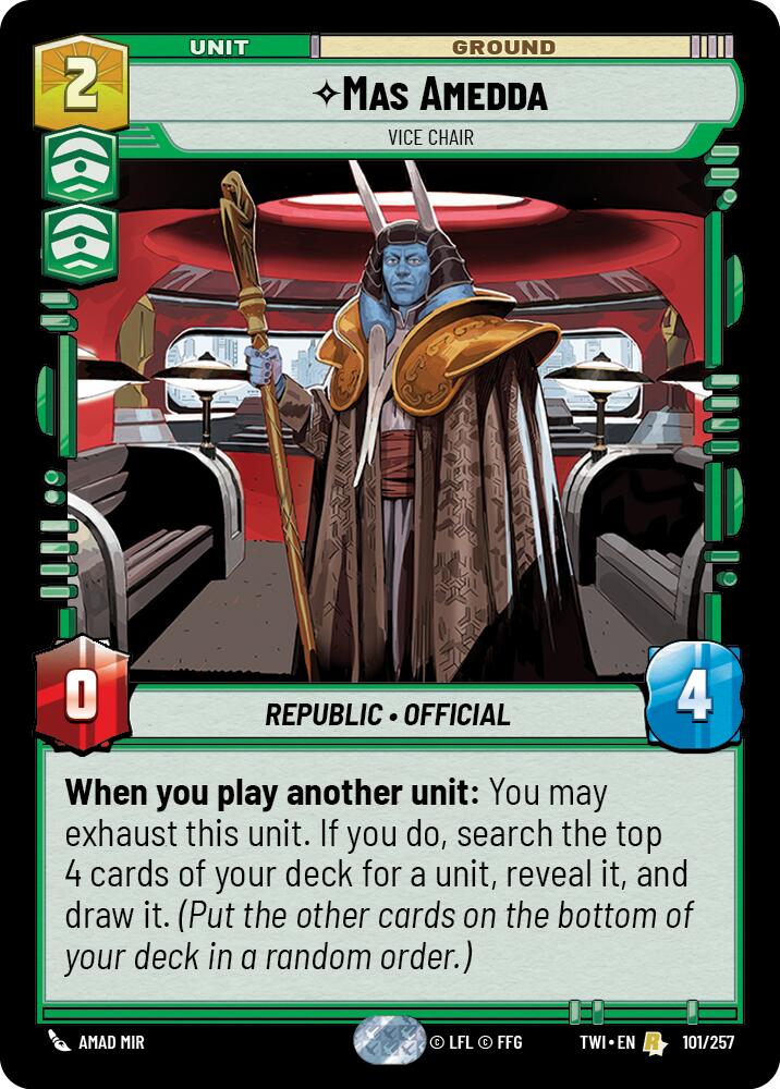 Mas Amedda - Vice Chair (101/257) (101/257) [Twilight of the Republic] | Odin's Place