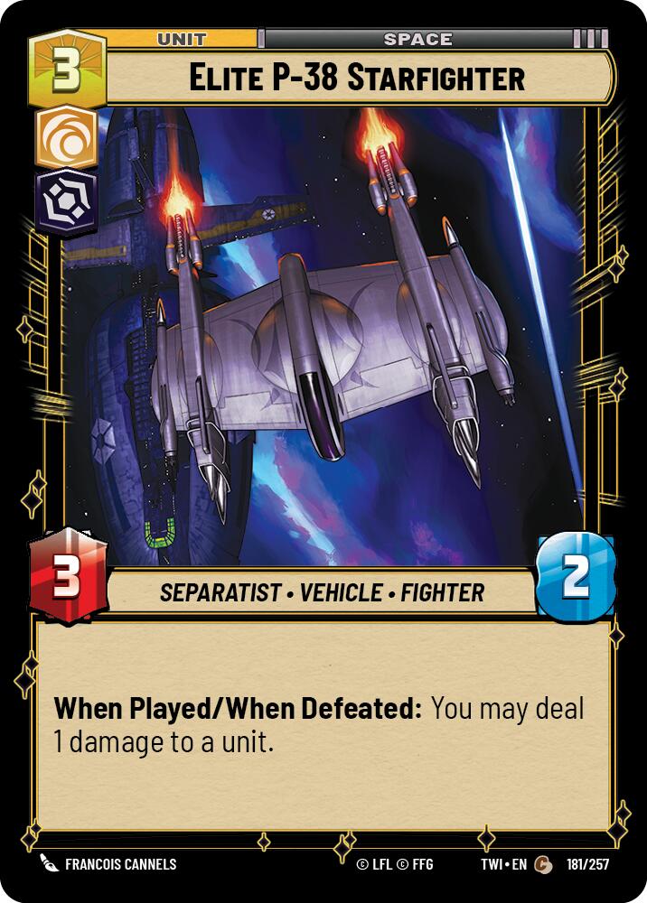 Elite P-38 Starfighter (181/257) (181/257) [Twilight of the Republic] | Odin's Place