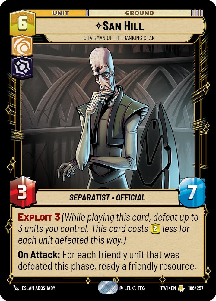 San Hill - Chairman of the Banking Clan (186/257) (186/257) [Twilight of the Republic] | Odin's Place