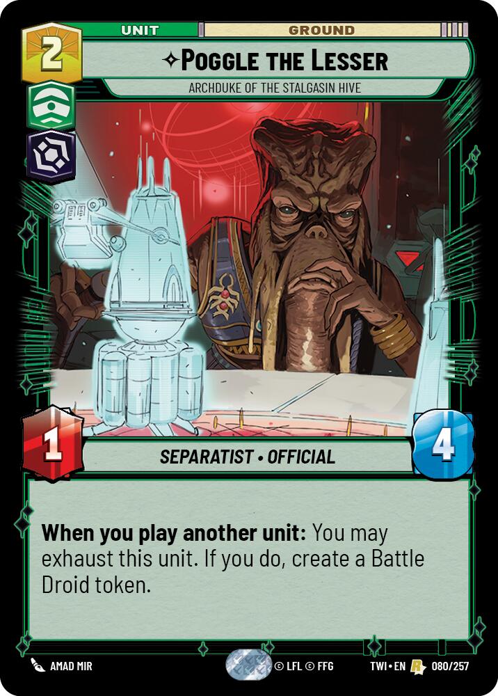 Poggle the Lesser - Archduke of the Stalgasin Hive (080/257) (080/257) [Twilight of the Republic] | Odin's Place