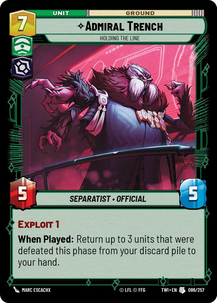 Admiral Trench - Holding the Line (086/257) (086/257) [Twilight of the Republic] | Dragon's Lair Comics and Fantasy Houston TX