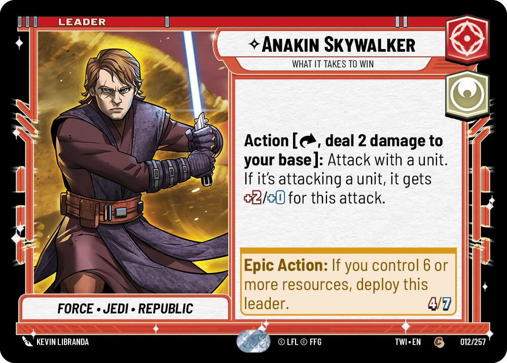Anakin Skywalker - What it Takes to Win (012/257) (012/257) [Twilight of the Republic] | Dragon's Lair Comics and Fantasy Houston TX
