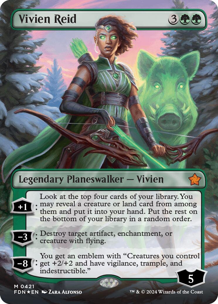 Vivien Reid (Borderless) (Mana Foil) [Foundations] | Dragon's Lair Comics and Fantasy Houston TX