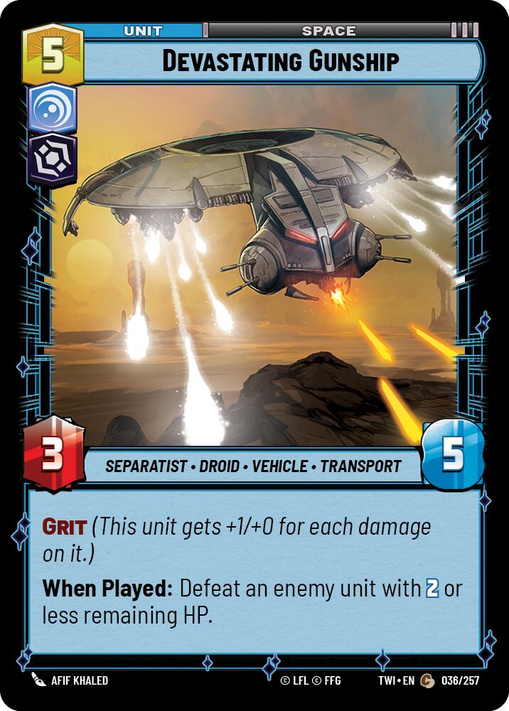 Devastating Gunship (036/257) (036/257) [Twilight of the Republic] | Odin's Place