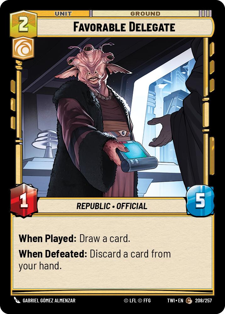Favorable Delegate (208/257) (208/257) [Twilight of the Republic] | Odin's Place