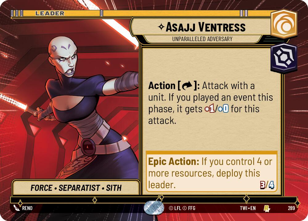 Asajj Ventress - Unparalleled Adversary (289) (Hyperspace) (289) [Twilight of the Republic] | Dragon's Lair Comics and Fantasy Houston TX