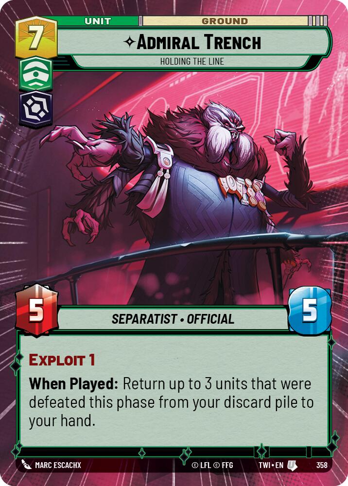 Admiral Trench - Holding the Line (358) (Hyperspace) (358) [Twilight of the Republic] | Dragon's Lair Comics and Fantasy Houston TX