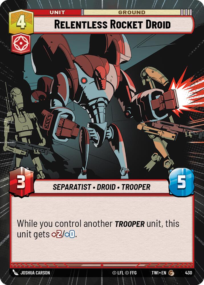 Relentless Rocket Droid (430) (Hyperspace) (430) [Twilight of the Republic] | Odin's Place
