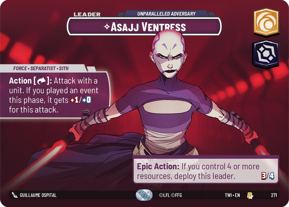 Asajj Ventress - Unparalleled Adversary (271) (Showcase) (271) [Twilight of the Republic] | Dragon's Lair Comics and Fantasy Houston TX