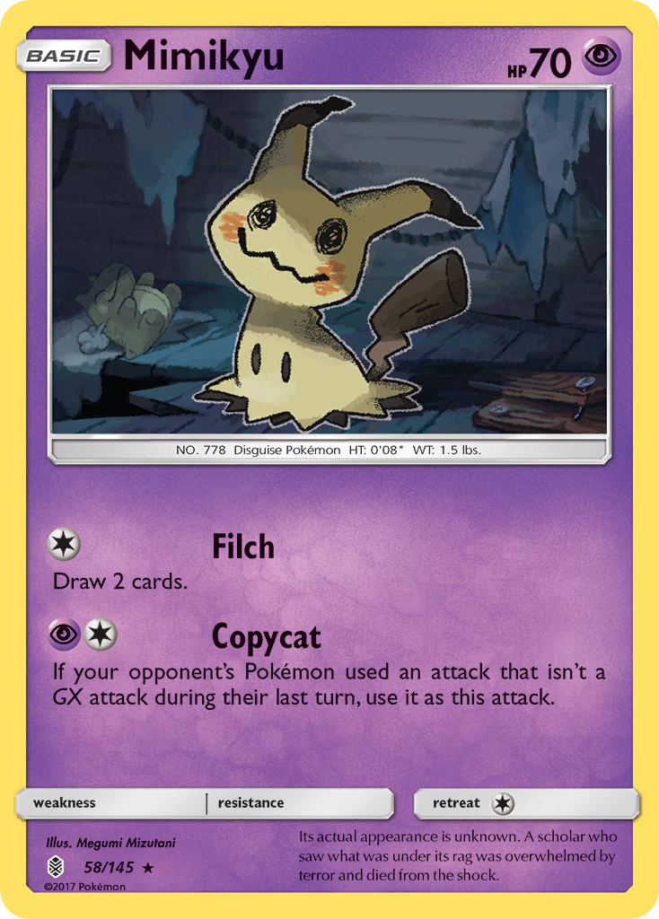 Mimikyu (58/145) (Theme Deck Exclusive) [Sun & Moon: Guardians Rising] | Odin's Place