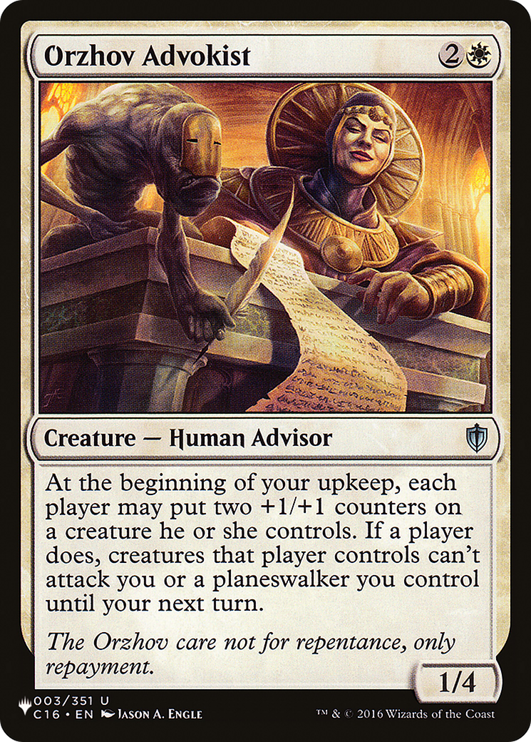 Orzhov Advokist [The List] | Dragon's Lair Comics and Fantasy Houston TX