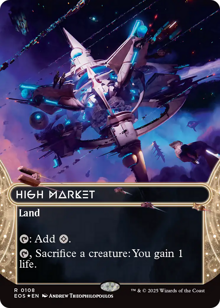 High Market (0108) (Borderless) (Galaxy Foil) [Edge of Eternities: Stellar Sights] | Dragon's Lair Comics and Fantasy Houston TX