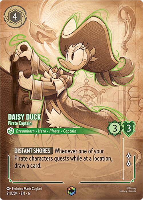 Daisy Duck - Pirate Captain (Enchanted) (211/204) [Azurite Sea] | Odin's Place