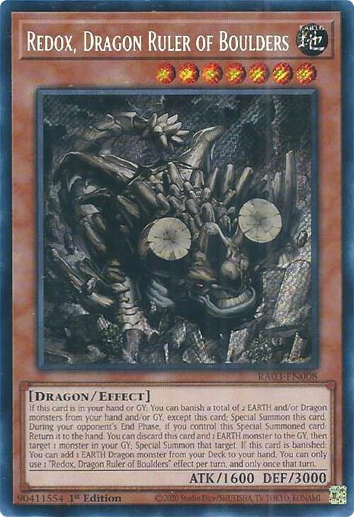 Redox, Dragon Ruler of Boulders (Secret Rare) [RA03-EN008] Secret Rare | Dragon's Lair Comics and Fantasy Houston TX