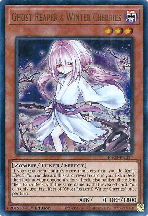 Ghost Reaper & Winter Cherries (Alternate Art) (UR) [RA03-EN014] Ultra Rare | Dragon's Lair Comics and Fantasy Houston TX
