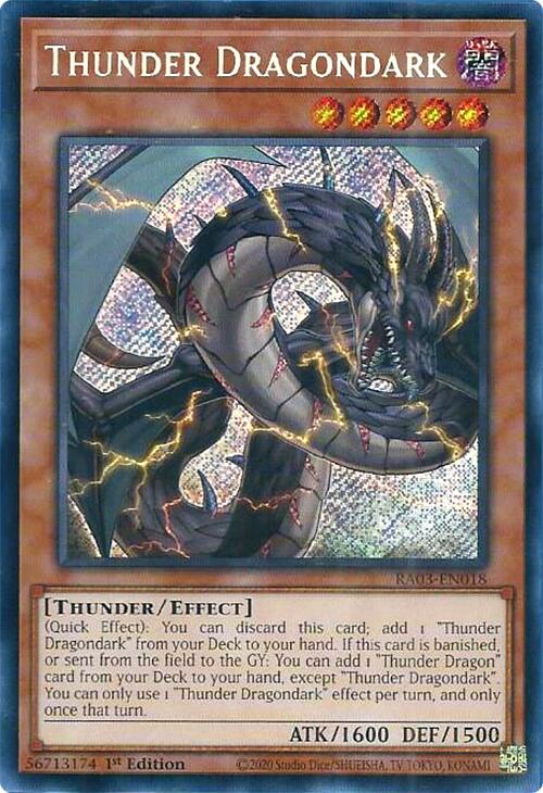 Thunder Dragondark (Secret Rare) [RA03-EN018] Secret Rare | Dragon's Lair Comics and Fantasy Houston TX