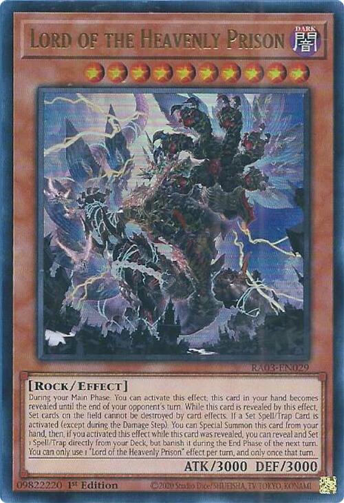 Lord of the Heavenly Prison (UR) [RA03-EN029] Ultra Rare | Dragon's Lair Comics and Fantasy Houston TX