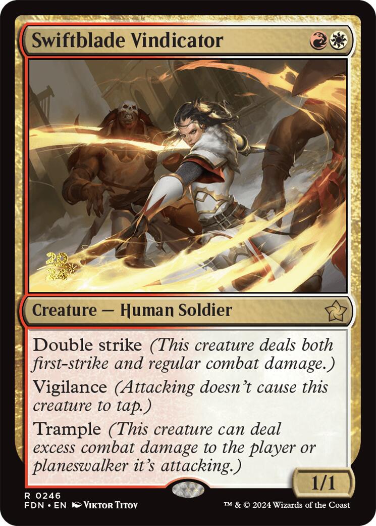 Swiftblade Vindicator [Foundations Prerelease Promos] | Dragon's Lair Comics and Fantasy Houston TX