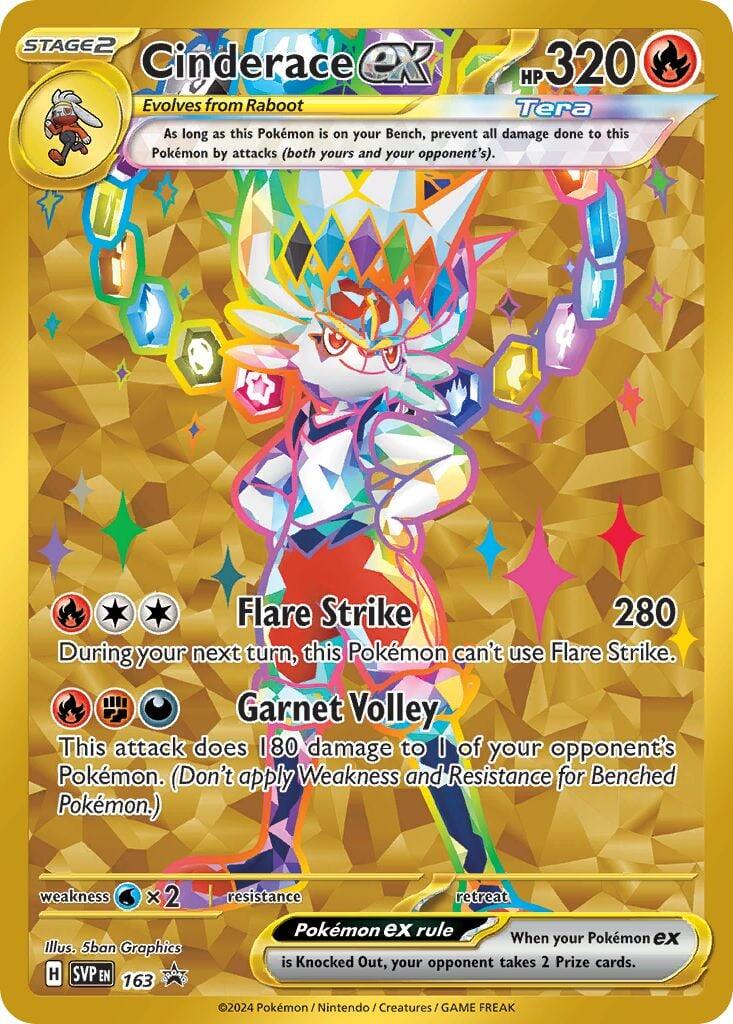 Cinderace ex (163) [Scarlet & Violet: Black Star Promos] | Dragon's Lair Comics and Fantasy Houston TX