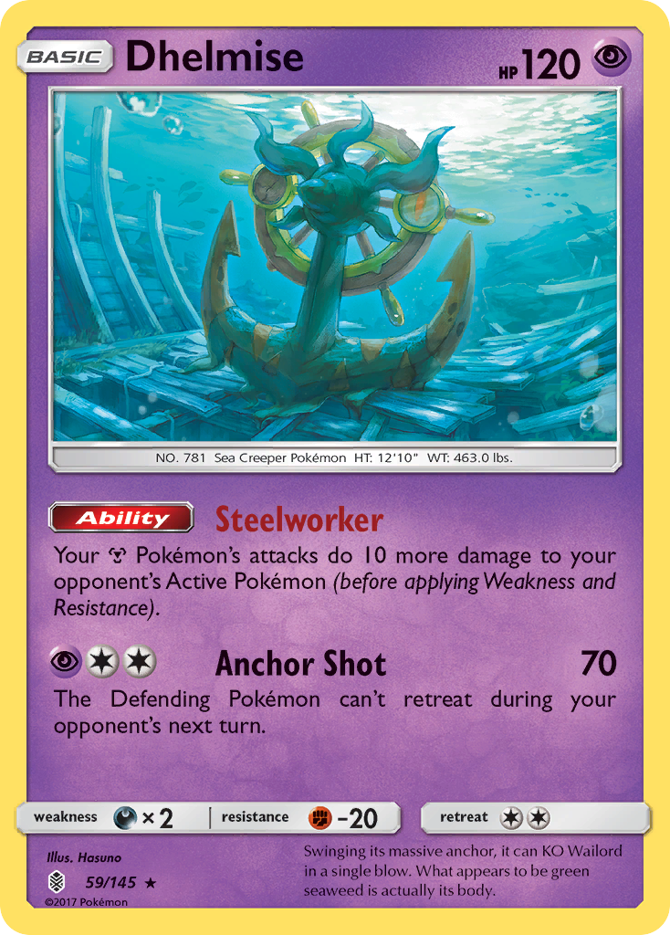 Dhelmise (59/145) (Theme Deck Exclusive) [Sun & Moon: Guardians Rising] | Odin's Place