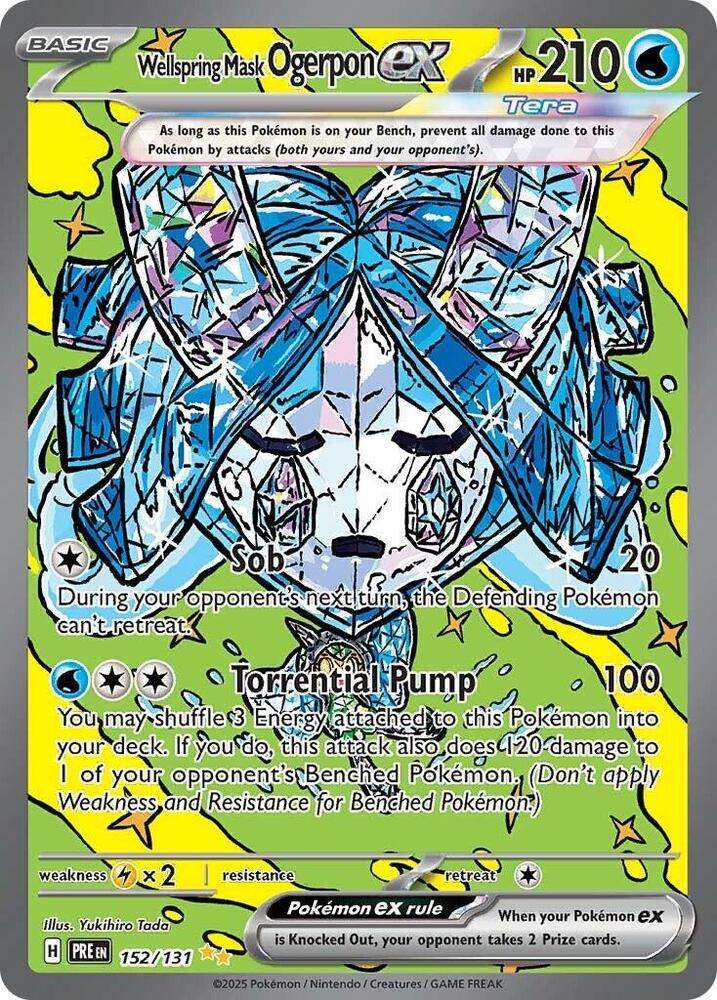 Wellspring Mask Ogerpon ex (152/131) [Scarlet & Violet: Prismatic Evolutions] | Dragon's Lair Comics and Fantasy Houston TX