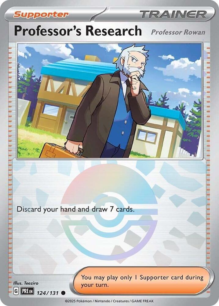 Professor's Research (124/131) [Professor Rowan] (Poke Ball Pattern) [Scarlet & Violet: Prismatic Evolutions] | Dragon's Lair Comics and Fantasy Houston TX