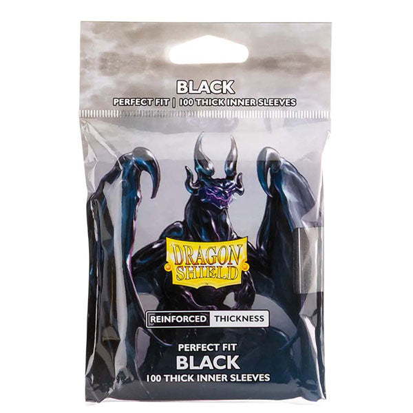 Dragon Shield Sleeves: Perfect Fit Standard- Thick Inner Sleeves- Black | Odin's Place